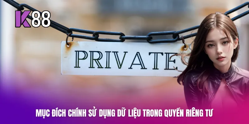Mục đích chính sử dụng dữ liệu trong quyền riêng tư